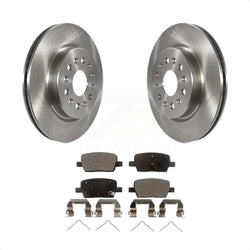 Rear Disc Brake Rotors And Semi-Metallic Pads Kit For Chevrolet Traverse GMC Acadia Cadillac XT5 Buick Enclave Blazer XT6 K8F-101574