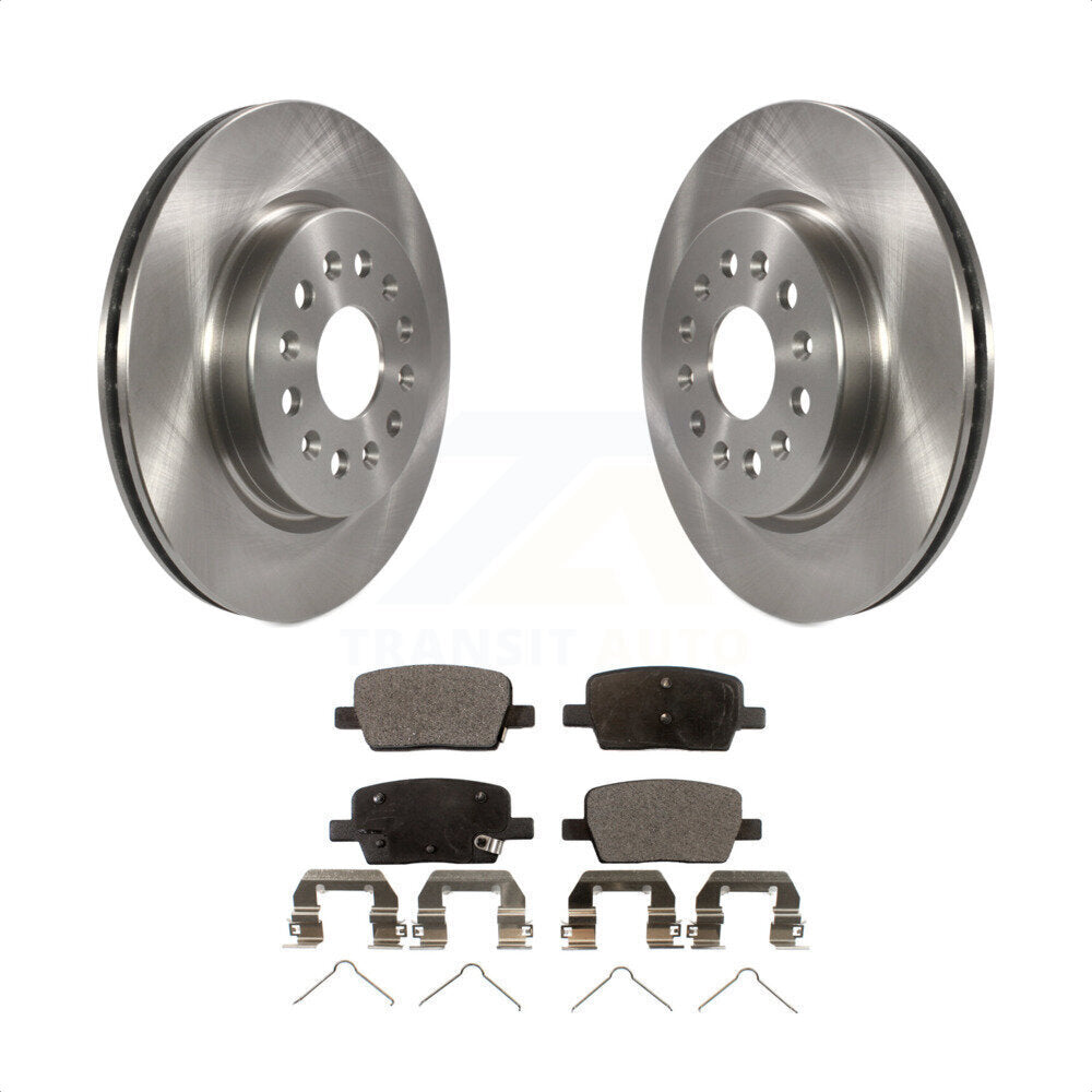 Rear Disc Brake Rotors And Semi-Metallic Pads Kit For Chevrolet Traverse GMC Acadia Cadillac XT5 Buick Enclave Blazer XT6 K8F-101574 by Transit Auto