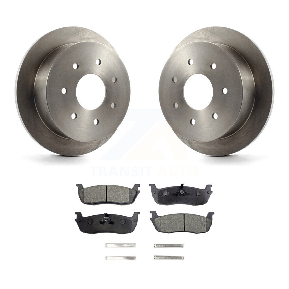 Rear Disc Brake Rotors And Semi-Metallic Pads Kit For Ford F-150 F-250 HD K8F-101579 by Transit Auto