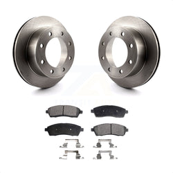 Rear Disc Brake Rotors And Semi-Metallic Pads Kit For Ford F-250 Super Duty F-350 Excursion K8F-101586