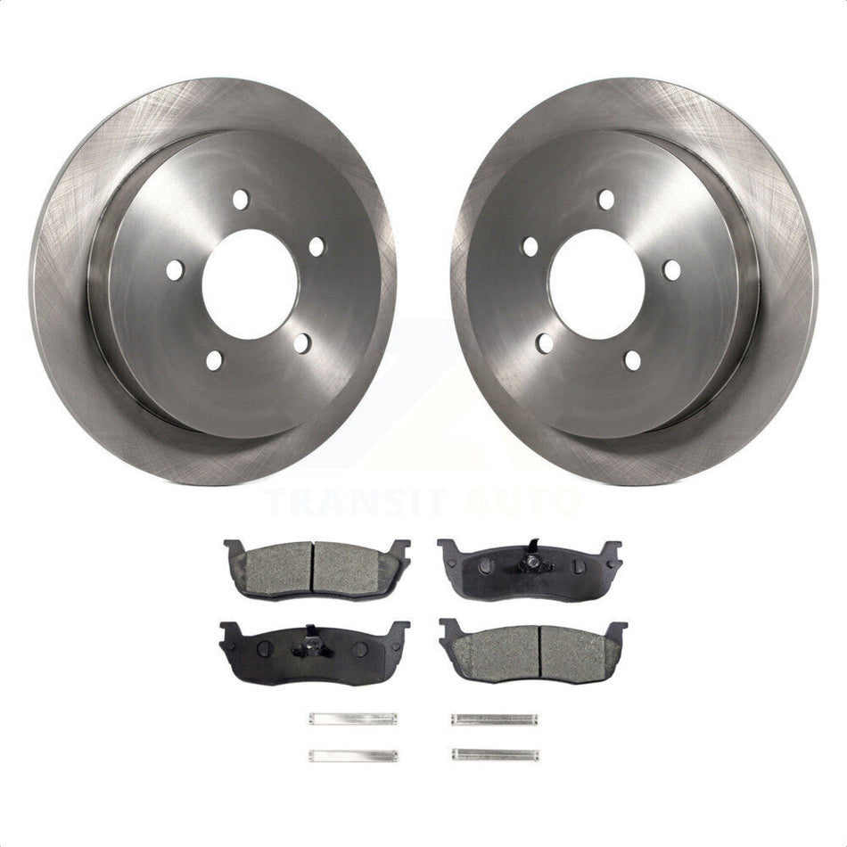 Rear Disc Brake Rotors And Semi-Metallic Pads Kit For Ford F-150 Expedition Lincoln Navigator Heritage Blackwood K8F-101592 by Transit Auto