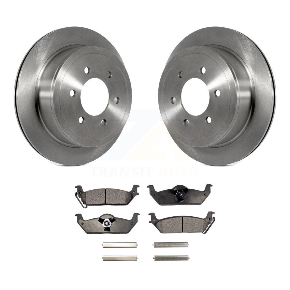 Rear Disc Brake Rotors And Semi-Metallic Pads Kit For Ford F-150 Lincoln Mark LT K8F-101599 by Transit Auto