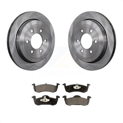 Rear Disc Brake Rotors And Semi-Metallic Pads Kit For 2007-2017 Ford Expedition Lincoln Navigator K8F-101614