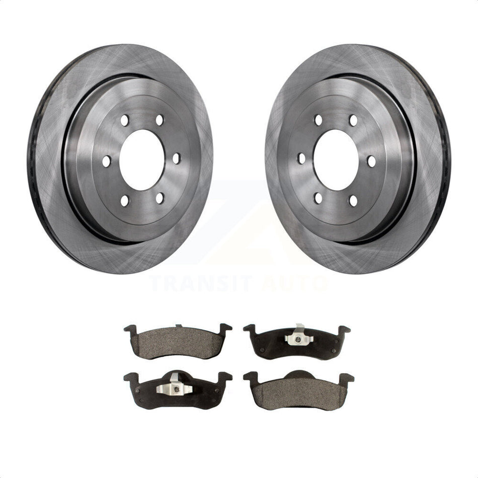 Rear Disc Brake Rotors And Semi-Metallic Pads Kit For 2007-2017 Ford Expedition Lincoln Navigator K8F-101614 by Transit Auto