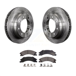 Rear Disc Brake Rotors And Semi-Metallic Pads Kit For Ford E-350 Super Duty E-250 E-150 Econoline K8F-101616