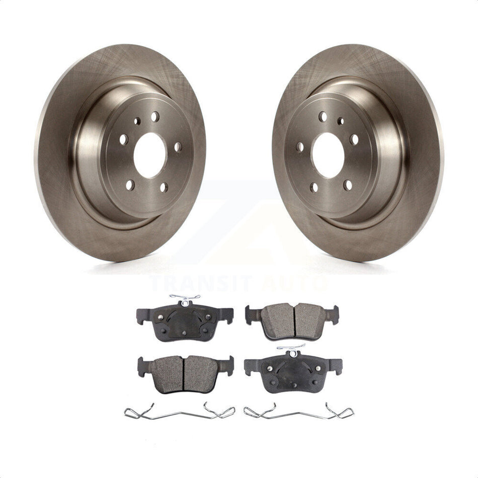 Rear Disc Brake Rotors And Semi-Metallic Pads Kit For Ford Fusion Escape Lincoln MKC MKZ MKX Continental K8F-101632 by Transit Auto