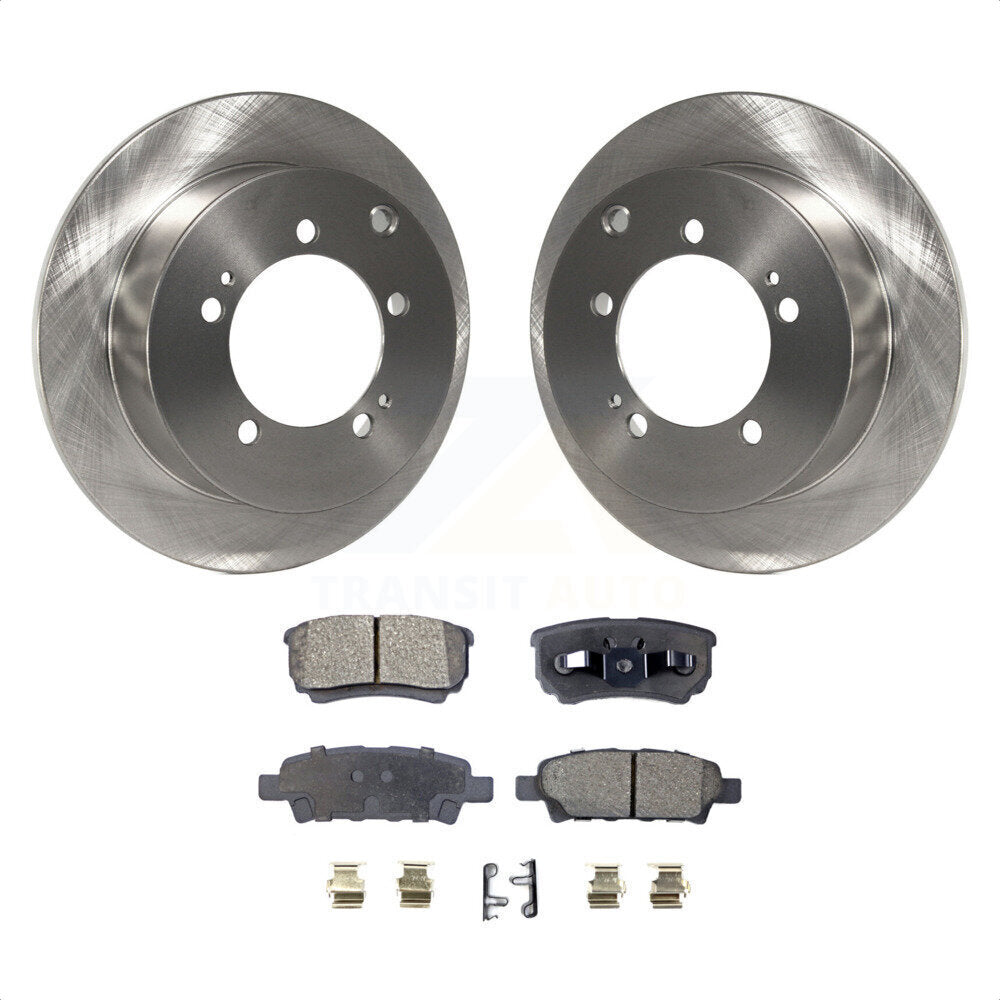 Rear Disc Brake Rotors And Semi-Metallic Pads Kit For Mitsubishi Lancer Outlander K8F-101640 by Transit Auto