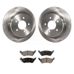 Rear Disc Brake Rotors And Semi-Metallic Pads Kit For Dodge Grand Caravan Chrysler Town & Country Voyager K8F-101643