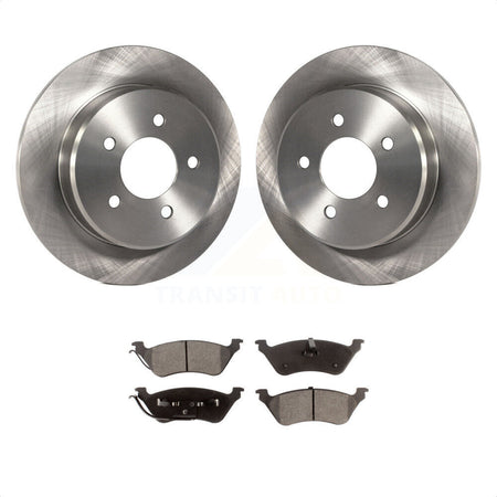 Rear Disc Brake Rotors And Semi-Metallic Pads Kit For Dodge Grand Caravan Chrysler Town & Country Voyager K8F-101643 by Transit Auto