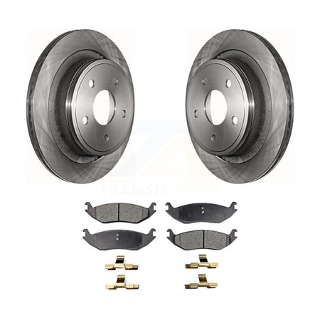 Rear Disc Brake Rotors And Semi-Metallic Pads Kit For Ram 1500 Dodge Durango Classic Chrysler Aspen K8F-101647 by Transit Auto