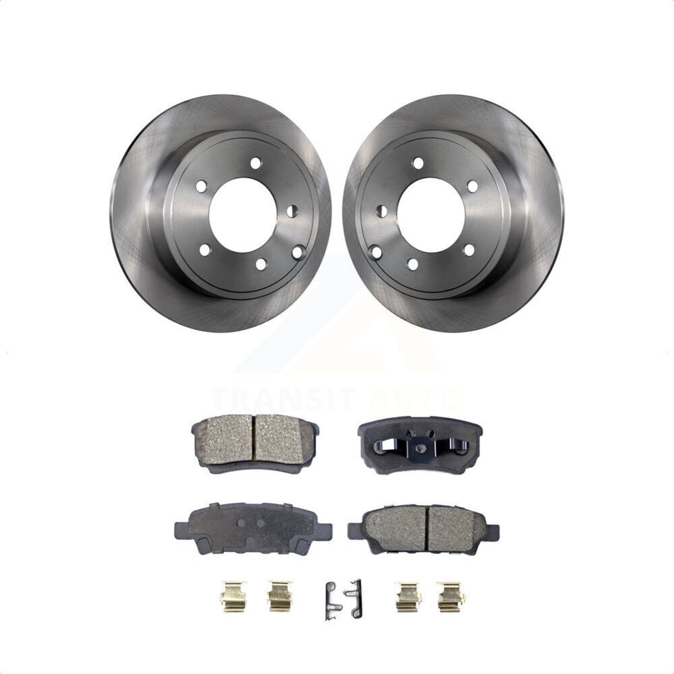 Rear Disc Brake Rotors And Semi-Metallic Pads Kit For Jeep Dodge Patriot Chrysler Compass Avenger 200 Caliber Sebring Mitsubishi Lancer K8F-101661 by Transit Auto