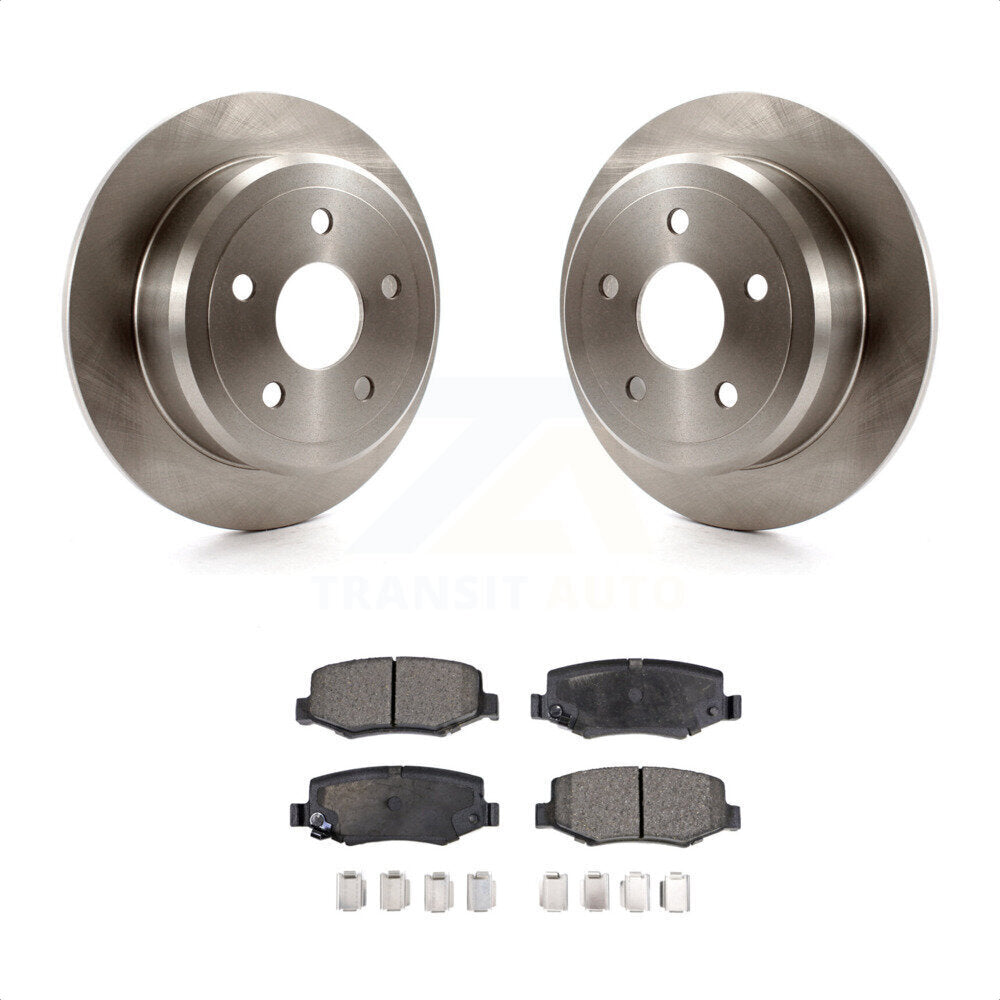 Rear Disc Brake Rotors And Semi-Metallic Pads Kit For Jeep Wrangler JK K8F-101664 by Transit Auto