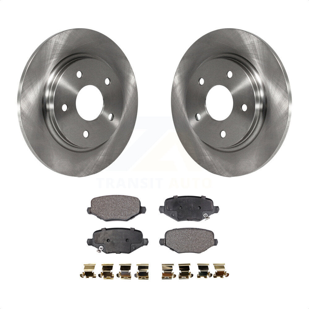 Rear Disc Brake Rotors And Semi-Metallic Pads Kit For Dodge Grand Caravan Chrysler Town & Country Journey Ram C/V Volkswagen Routan K8F-101673 by Transit Auto