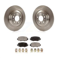 Rear Disc Brake Rotors And Semi-Metallic Pads Kit For 2014-2021 Jeep Cherokee With Dual Piston Front Caliper K8F-101683