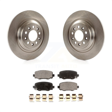 Rear Disc Brake Rotors And Semi-Metallic Pads Kit For 2014-2021 Jeep Cherokee With Dual Piston Front Caliper K8F-101683 by Transit Auto