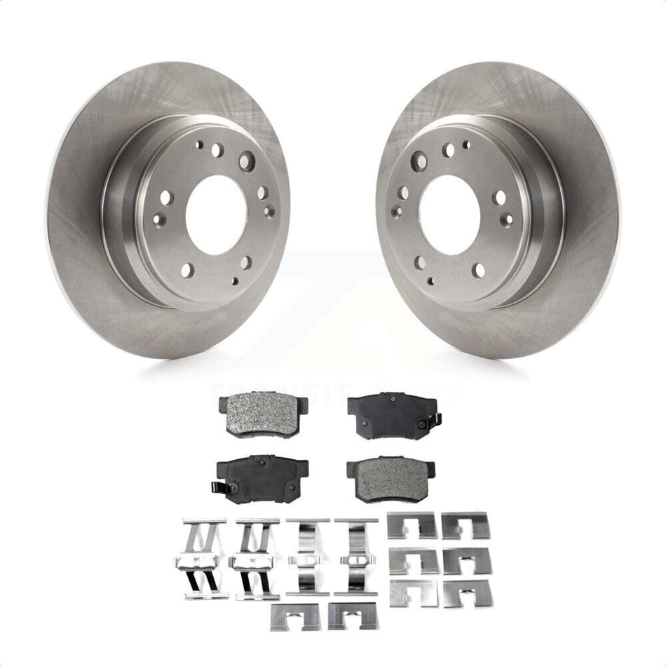 Rear Disc Brake Rotors And Semi-Metallic Pads Kit For Acura Honda Odyssey Legend RL Isuzu Oasis K8F-101689 by Transit Auto