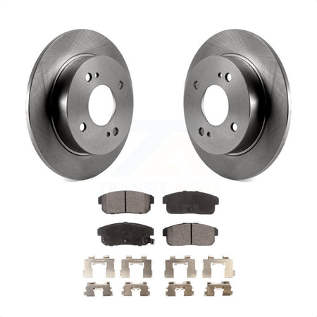 Rear Disc Brake Rotors And Semi-Metallic Pads Kit For Nissan Sentra Infiniti G20 INFINITI K8F-101696 by Transit Auto