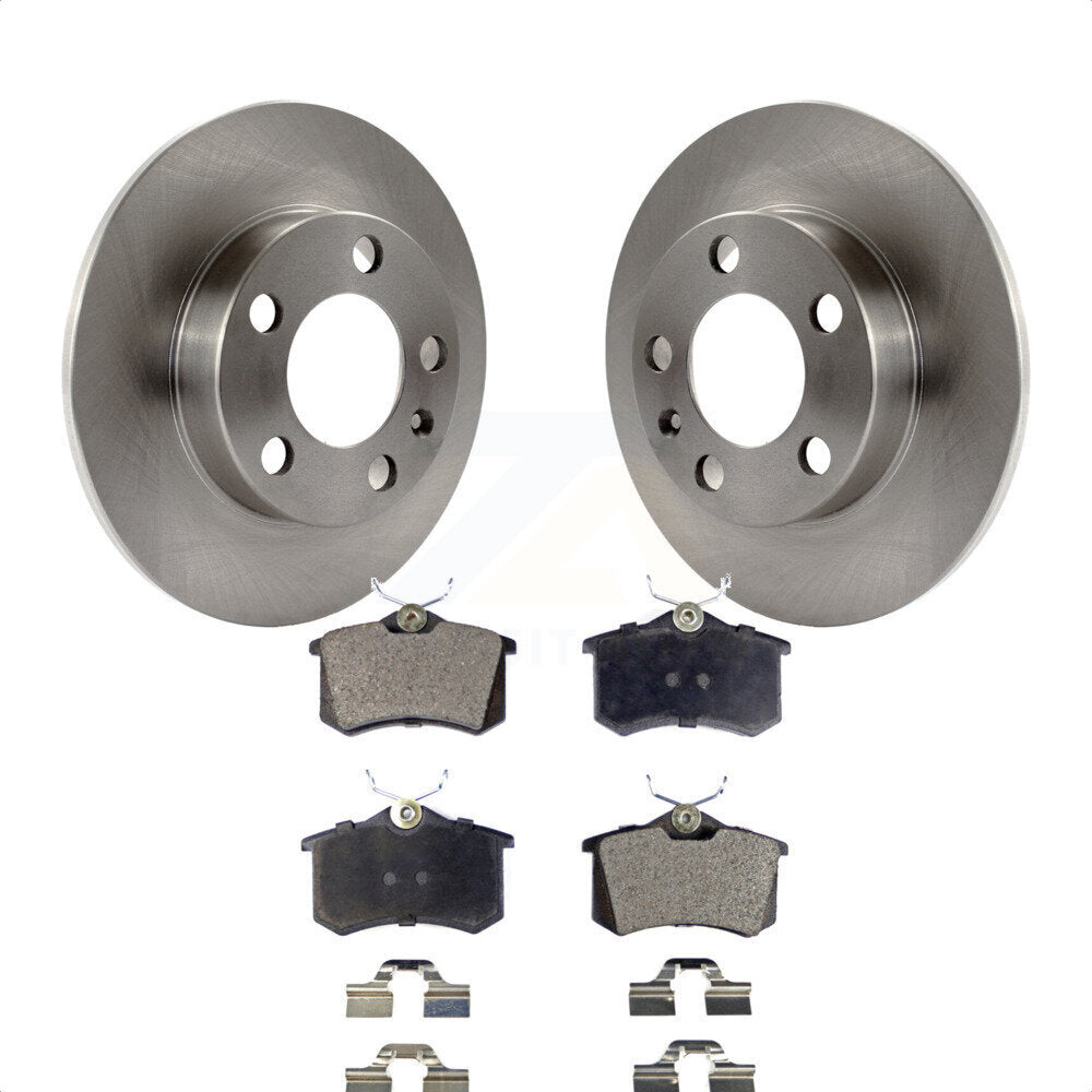 Rear Disc Brake Rotors And Semi-Metallic Pads Kit For 2007-2010 Volkswagen Beetle K8F-101715 by Transit Auto