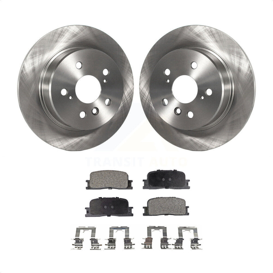 Rear Disc Brake Rotors And Semi-Metallic Pads Kit For 2001-2003 Toyota Highlander AWD K8F-101719 by Transit Auto