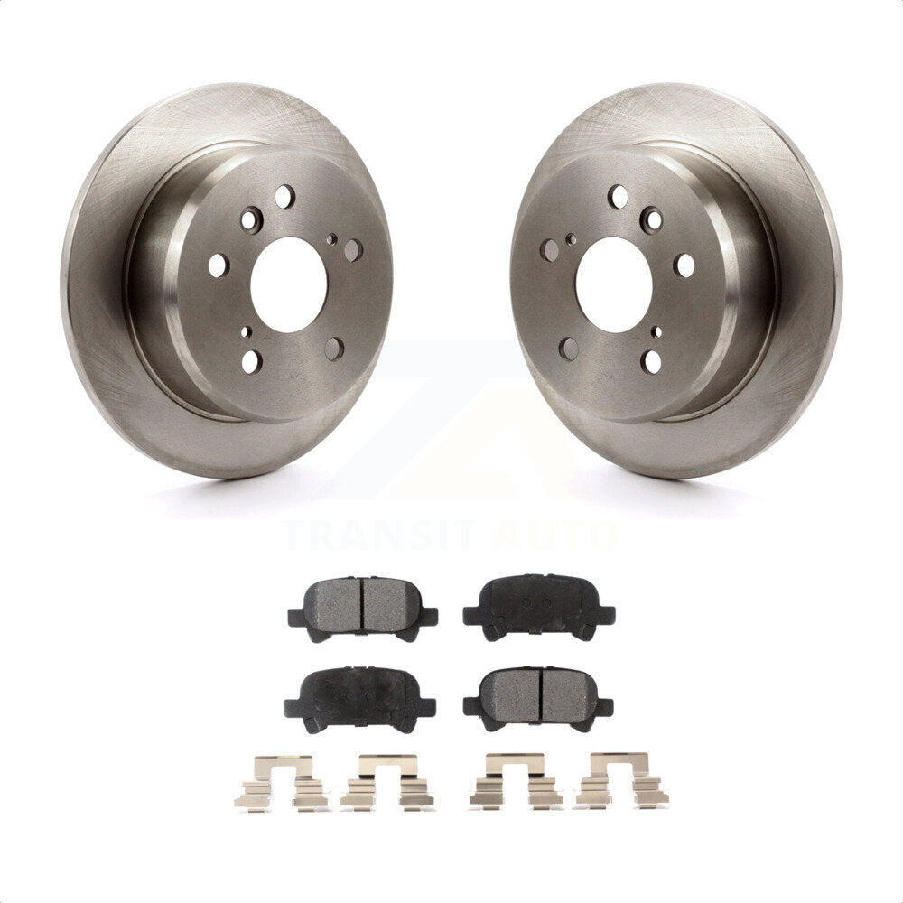 Rear Disc Brake Rotors And Semi-Metallic Pads Kit For Toyota Camry Avalon Solara K8F-101740 by Transit Auto