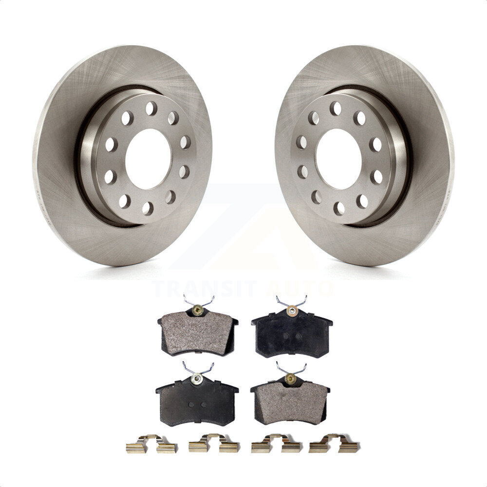 Rear Disc Brake Rotors And Semi-Metallic Pads Kit For Audi A4 Quattro With 255mm Diameter Rotor K8F-101751 by Transit Auto