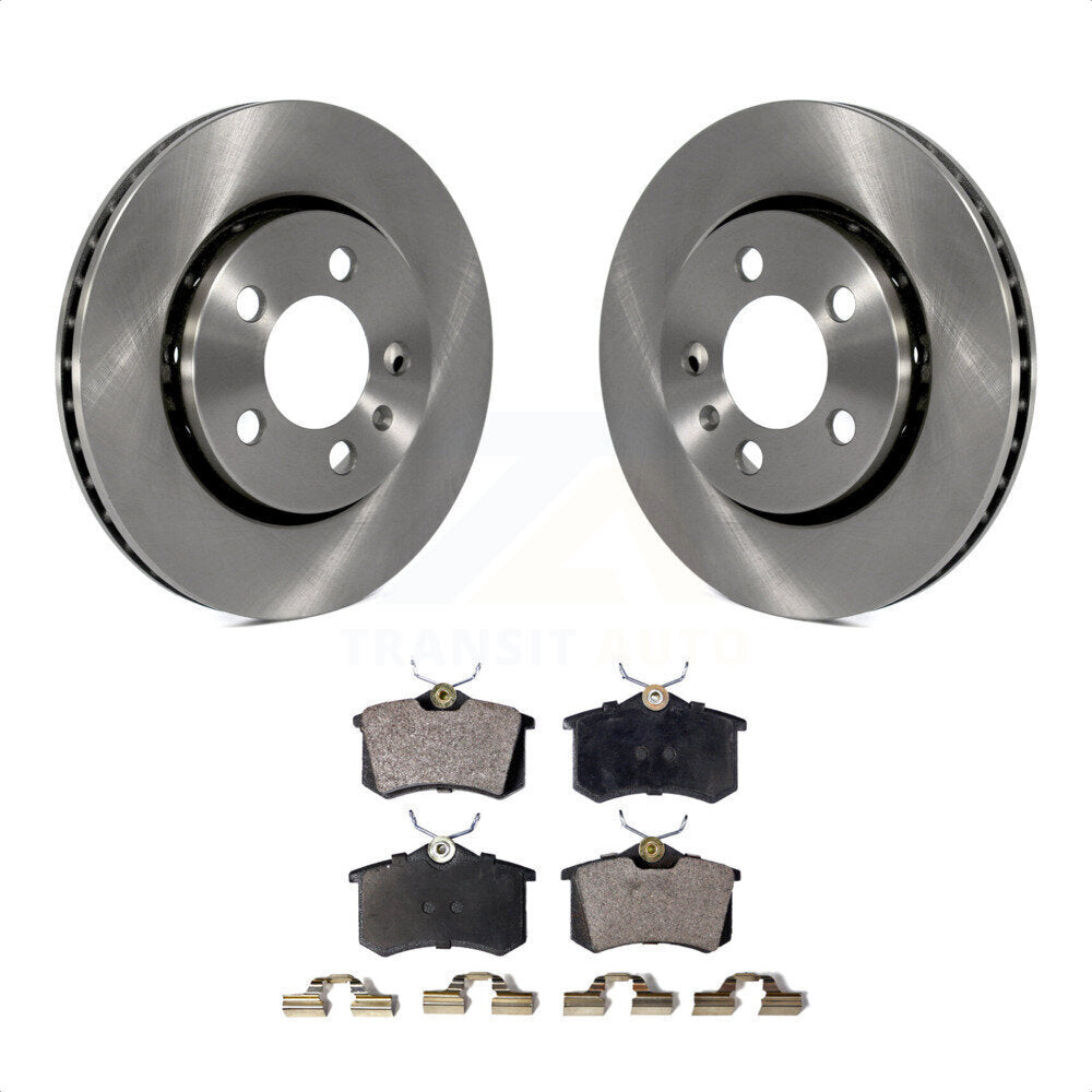 Rear Disc Brake Rotors And Semi-Metallic Pads Kit For Volkswagen Jetta Golf Audi TT Quattro R32 K8F-101758 by Transit Auto