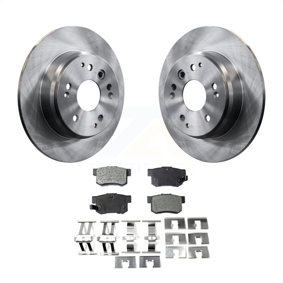 Rear Disc Brake Rotors And Semi-Metallic Pads Kit For Acura TL Honda Element K8F-101760 by Transit Auto