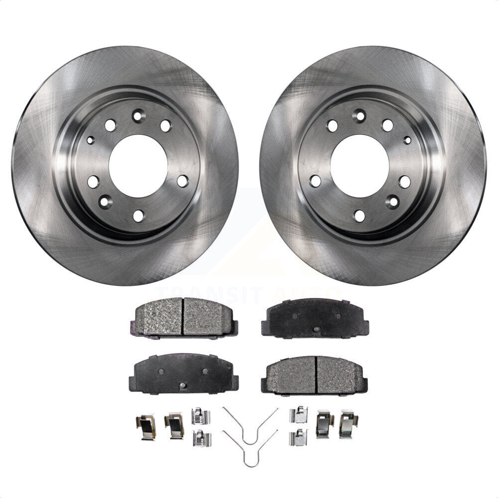 Rear Disc Brake Rotors And Semi-Metallic Pads Kit For Mazda 6 Protege K8F-101765 by Transit Auto