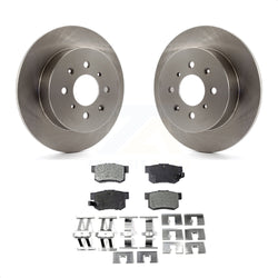 Rear Disc Brake Rotors And Semi-Metallic Pads Kit For Honda Civic Acura EL K8F-101766