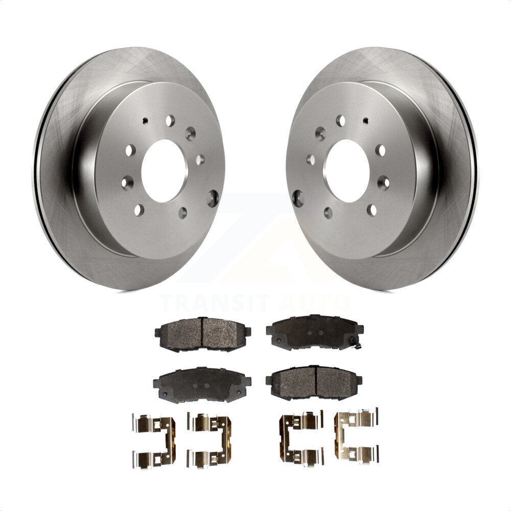 Rear Disc Brake Rotors And Semi-Metallic Pads Kit For 2004-2006 Mazda MPV K8F-101782 by Transit Auto