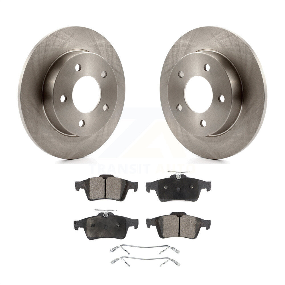 Rear Disc Brake Rotors And Semi-Metallic Pads Kit For Mazda 3 Sport K8F-101783 by Transit Auto