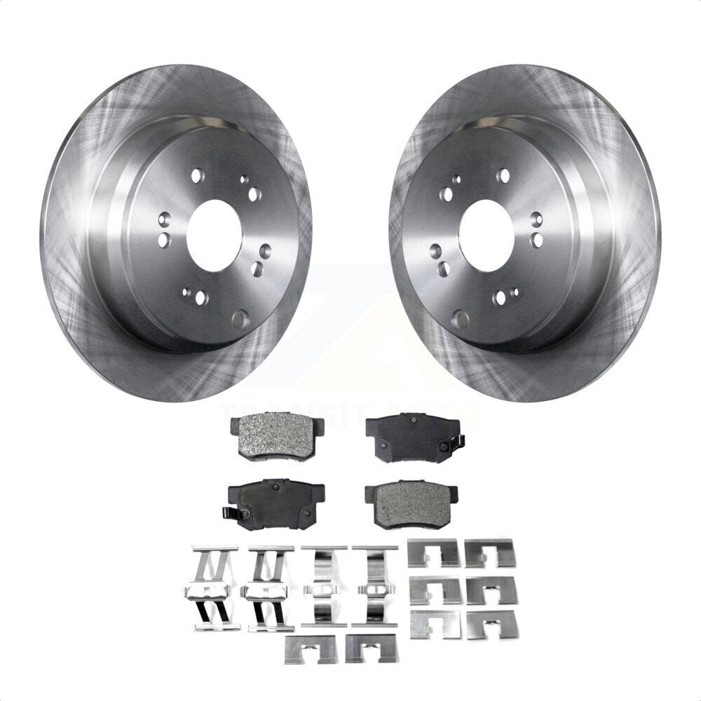 Rear Disc Brake Rotors And Semi-Metallic Pads Kit For Acura RDX K8F-101788 by Transit Auto