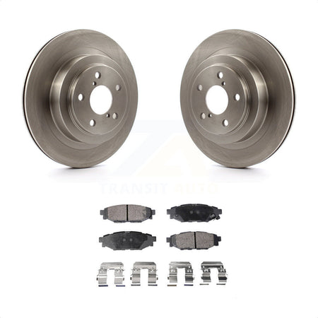 Rear Disc Brake Rotors And Semi-Metallic Pads Kit For Subaru Legacy K8F-101800 by Transit Auto