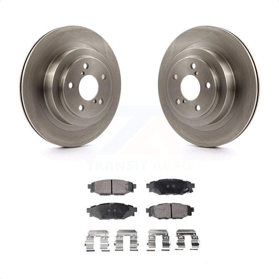 Rear Disc Brake Rotors And Semi-Metallic Pads Kit For Subaru Legacy K8F-101800 by Transit Auto