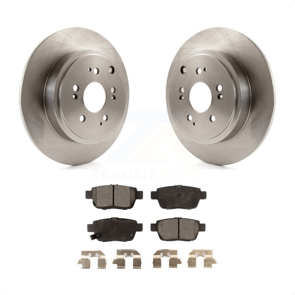 Rear Disc Brake Rotors And Semi-Metallic Pads Kit For 2006-2014 Honda Ridgeline K8F-101802 by Transit Auto