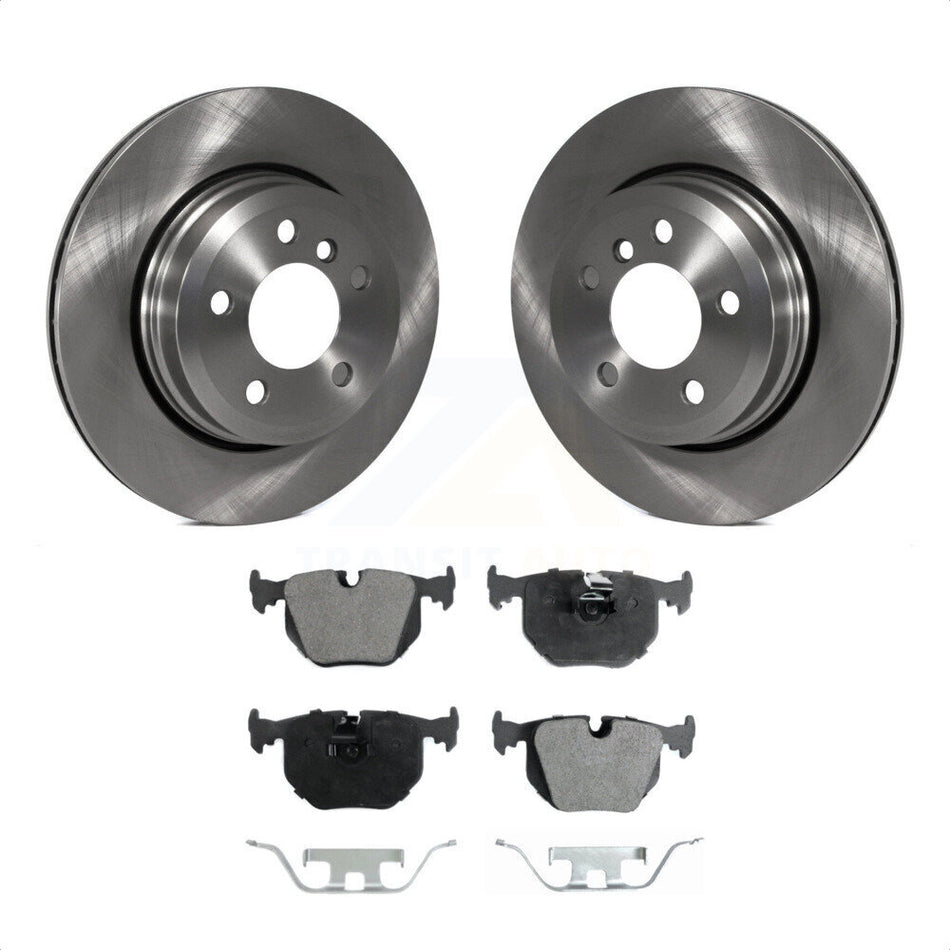 Rear Disc Brake Rotors And Semi-Metallic Pads Kit For 2004-2010 BMW X3 K8F-101812 by Transit Auto