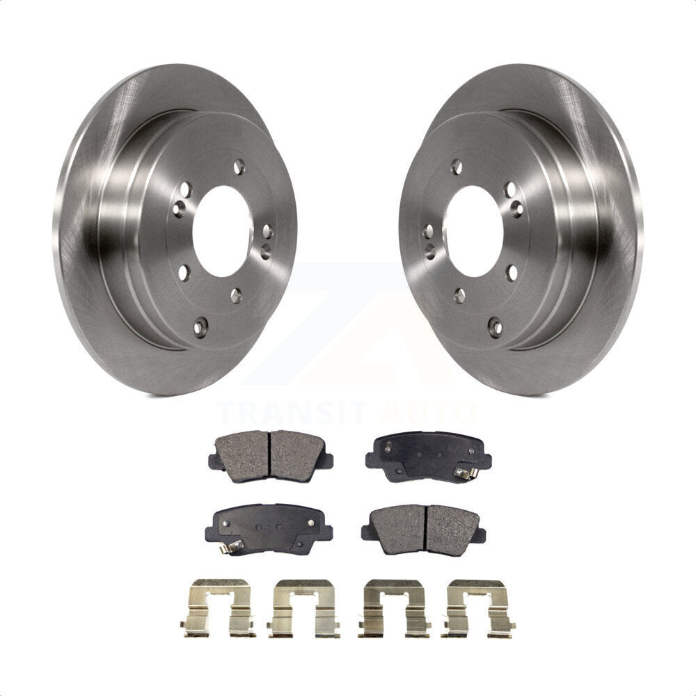 Rear Disc Brake Rotors And Semi-Metallic Pads Kit For 2007-2009 Kia Amanti K8F-101814 by Transit Auto