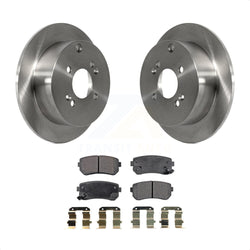 Rear Disc Brake Rotors And Semi-Metallic Pads Kit For 2006-2010 Hyundai Accent Kia Rio Rio5 K8F-101816