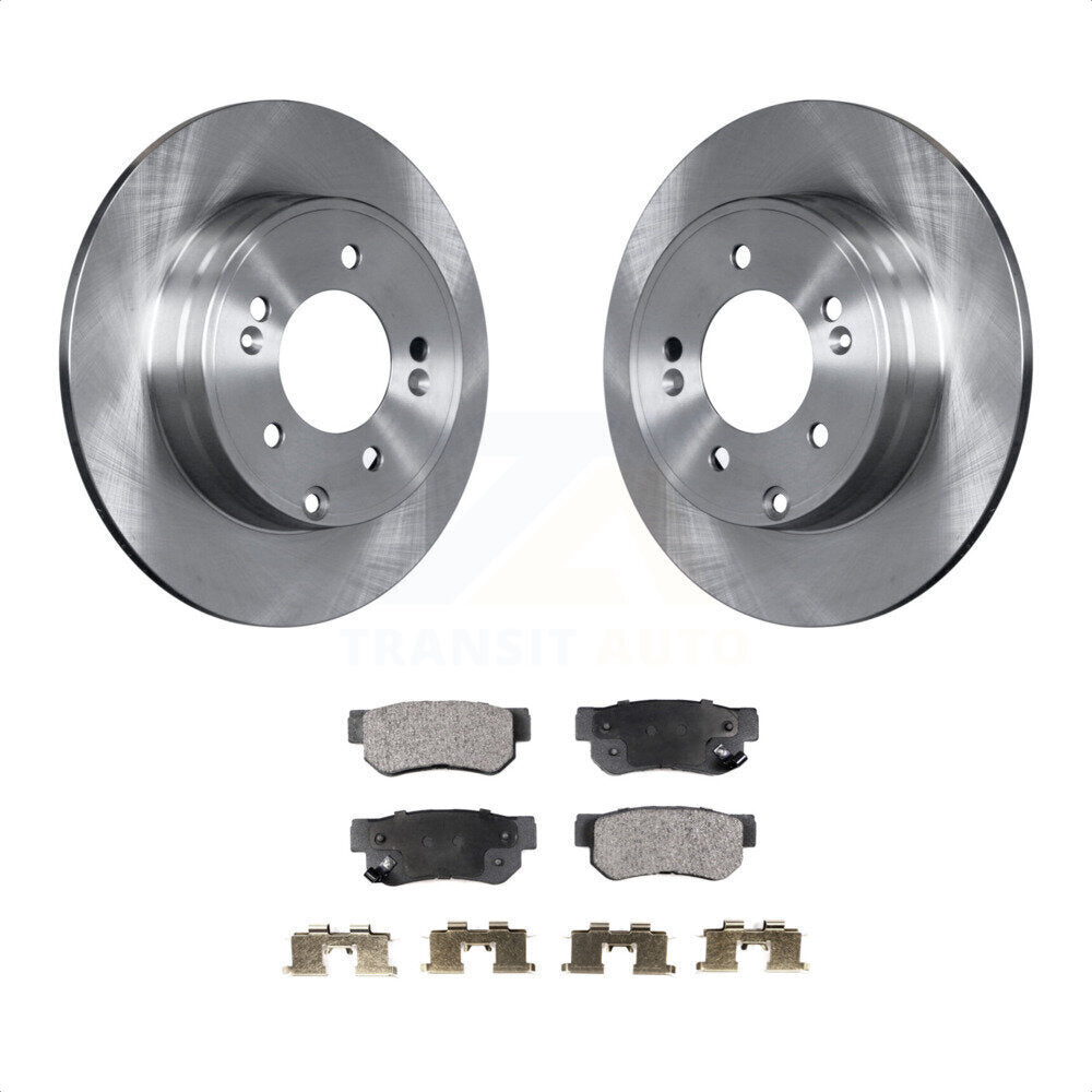 Rear Disc Brake Rotors And Semi-Metallic Pads Kit For Hyundai Sonata 3.3L K8F-101819 by Transit Auto