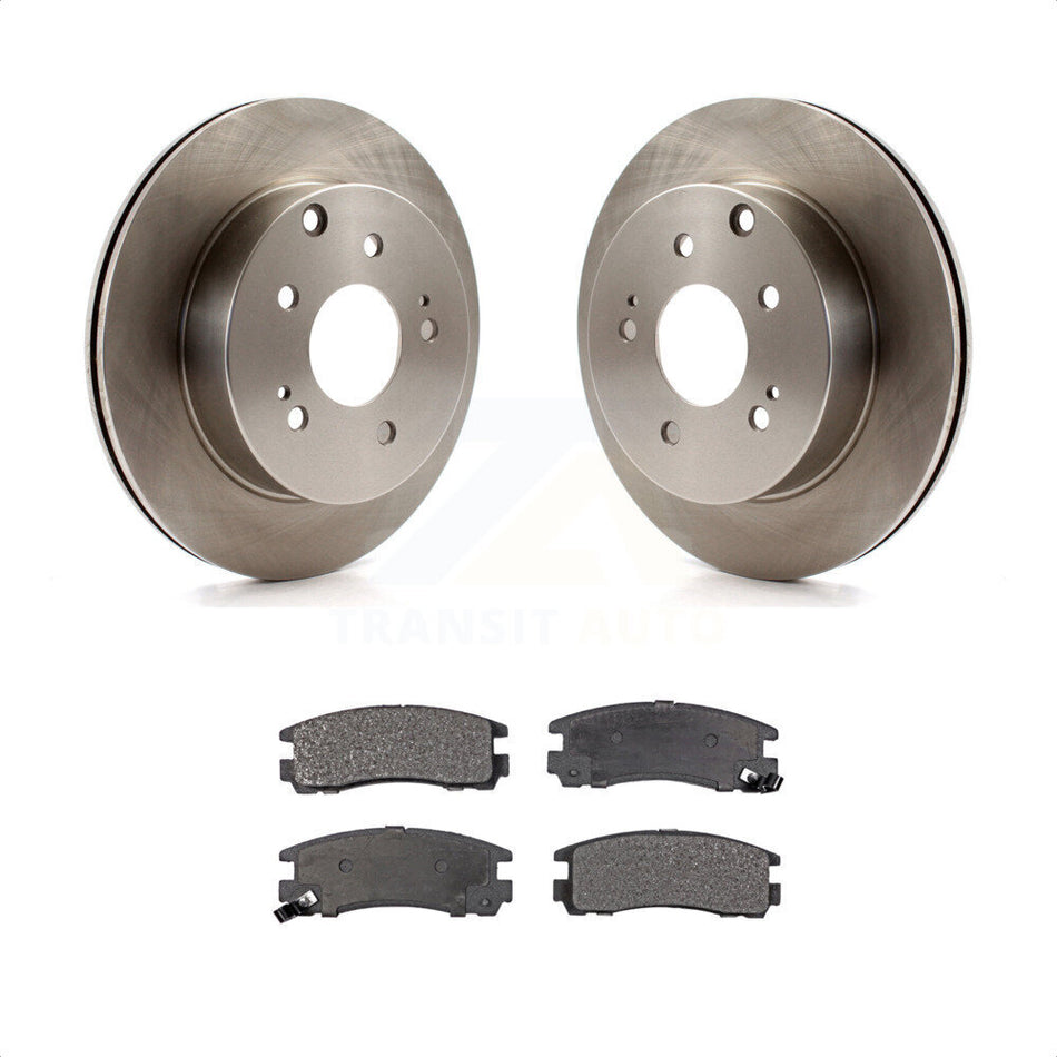 Rear Disc Brake Rotors And Semi-Metallic Pads Kit For 2007 Mitsubishi Galant Ralliart K8F-101824 by Transit Auto