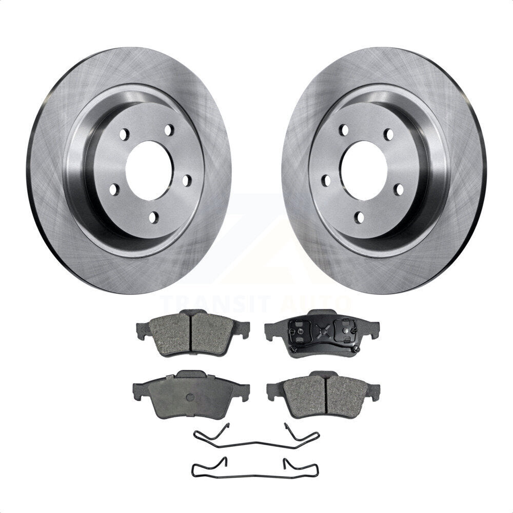 Rear Disc Brake Rotors And Semi-Metallic Pads Kit For 2006 Mazda 5 To 02 06 K8F-101832 by Transit Auto