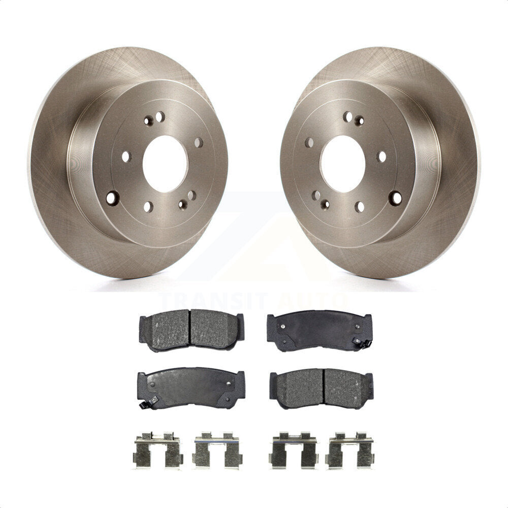 Rear Disc Brake Rotors And Semi-Metallic Pads Kit For 2007-2009 Hyundai Santa Fe K8F-101834 by Transit Auto