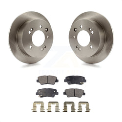 Rear Disc Brake Rotors And Semi-Metallic Pads Kit For 2010 Hyundai Elantra Sedan From 03 23 10 K8F-101843