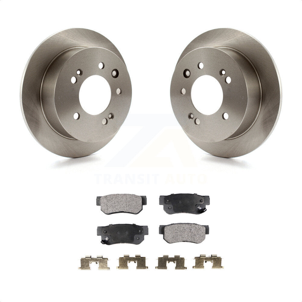 Rear Disc Brake Rotors And Semi-Metallic Pads Kit For Hyundai Elantra K8F-101844 by Transit Auto