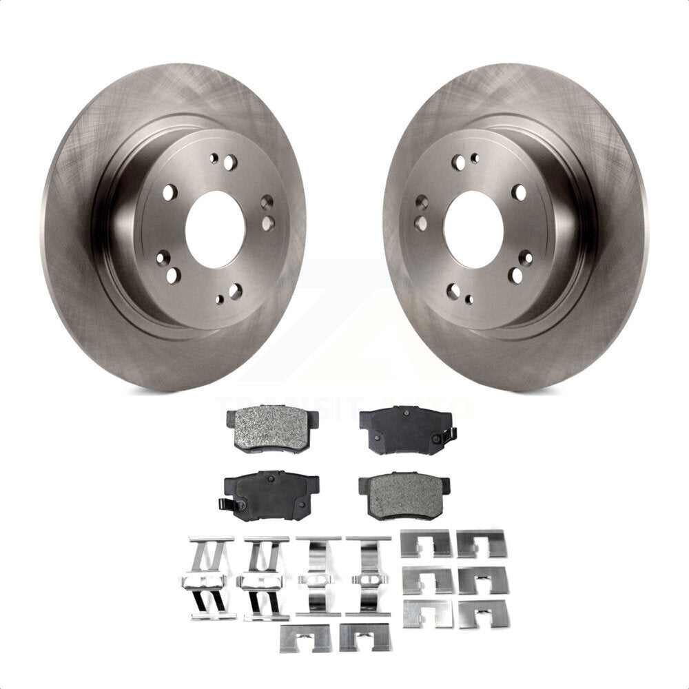 Rear Disc Brake Rotors And Semi-Metallic Pads Kit For Honda Accord Acura ILX K8F-101854 by Transit Auto