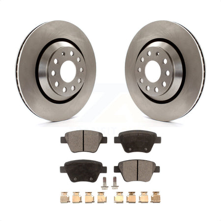 Rear Disc Brake Rotors And Semi-Metallic Pads Kit For 2013 Volkswagen GTI With 310mm Diameter Rotor K8F-101858 by Transit Auto