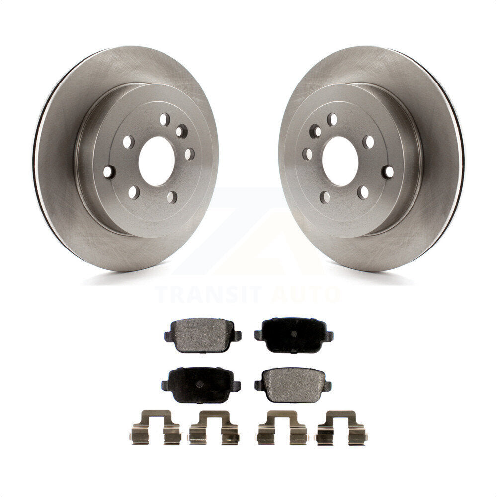 Rear Disc Brake Rotors And Semi-Metallic Pads Kit For 2008-2011 Land Rover LR2 K8F-101876 by Transit Auto