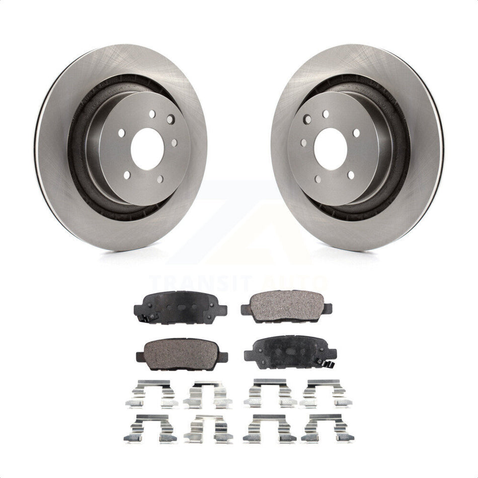 Rear Disc Brake Rotors And Semi-Metallic Pads Kit For 2014 INFINITI Q60 Sport K8F-101879 by Transit Auto