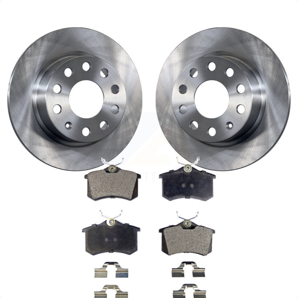 Rear Disc Brake Rotors And Semi-Metallic Pads Kit For 2011 Volkswagen Jetta With 253mm Diameter Rotor K8F-101912 by Transit Auto