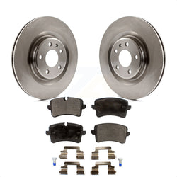 Rear Disc Brake Rotors And Semi-Metallic Pads Kit For Audi A6 Quattro A7 Porsche Macan A8 K8F-101915